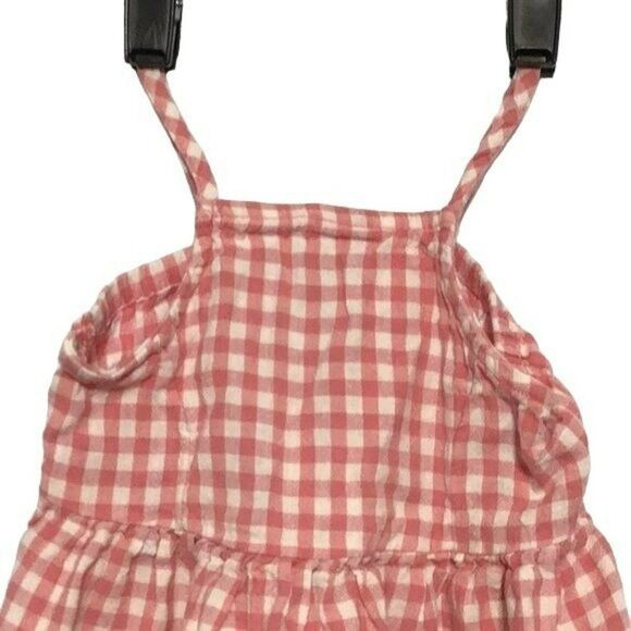Old Navy Pink Gingham Embroidered Dress 12-18M - Picture 2 of 8
